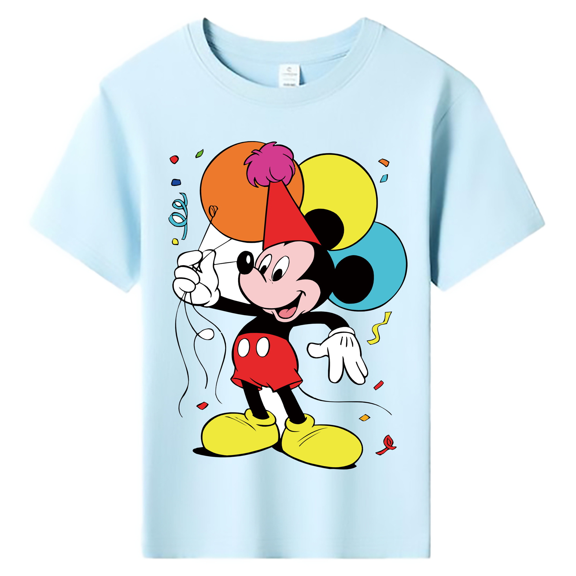 ミッキーマウス Mickey Mouse 綿100％キッズTシャツ（フロントプリント）